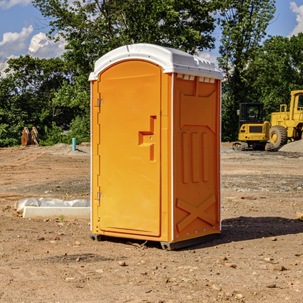 how often are the portable restrooms cleaned and serviced during a rental period in Metamora MI